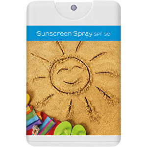 16 Ml Spray Card Sonnenschutzspray LSF 50 , weiß, Kunststoff, 5,50cm x 8,50cm x 1,00cm (Länge x Höhe x Breite)