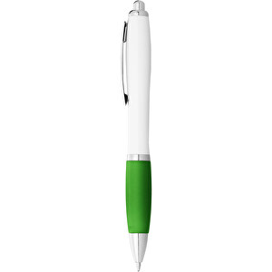 Nash Kugelschreiber Weiß Mit Farbigem Griff , weiß / limone, ABS Kunststoff, 14,00cm (Höhe)