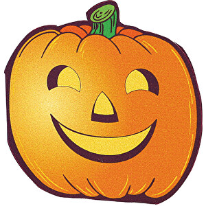 Klappkärtchen Halloween , orange, Papier, Folie, Samen, 8,00cm x 8,00cm (Länge x Breite)