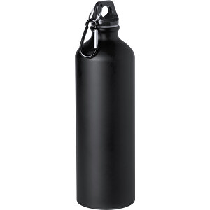 Trinkflasche DELBY , schwarz, Aluminium, 25,30cm (Breite)