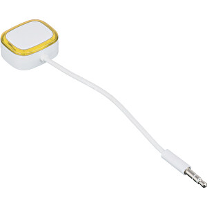 Audio-Splitter COLLECTION 500 , Reflects, weiß / gelb, Kunststoff, 15,90cm x 2,60cm x 3,10cm (Länge x Höhe x Breite)