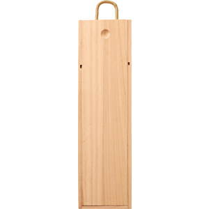 Vinbox , holzfarben, Holz, 9,50cm x 34,50cm x 9,50cm (Länge x Höhe x Breite)