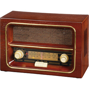 AM/ FM-Radio RECEIVER , braun, Holz, 31,20cm x 21,50cm x 14,80cm (Länge x Höhe x Breite)