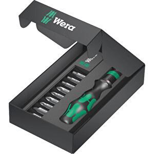 Kraftform Kompakt 10 Tool-Finder PROMOTION , Wera, schwarz / grün, Kunststoff, Werkzeugstahl, 12,60cm x 2,10cm x 7,50cm (Länge x Höhe x Breite)
