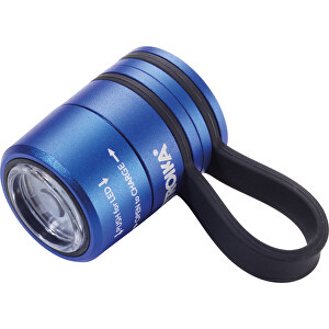 TROIKA Taschenlampe ECO RUN , Troika, blau, schwarz, Aluminium, Silikon, 3,60cm x 2,60cm x 2,60cm (Länge x Höhe x Breite)