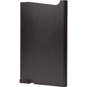 Aluminium Kartenhalter , schwarz, ABS, aluminium, 6,20cm x 9,70cm x 0,80cm (Länge x Höhe x Breite)