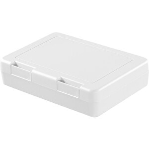 Vorratsdose 'Snack-Box' , weiß, Kunststoff, 18,00cm x 4,20cm x 12,50cm (Länge x Höhe x Breite)