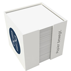Zettelbox 'Trendy' 10 X 10 X 10 Cm , weiß, Box: Polystyrol, Füllung: 90 g/m² holzfrei weiß, chlorfrei gebleicht, 10,00cm x 10,00cm x 10,00cm (Länge x Höhe x Breite)