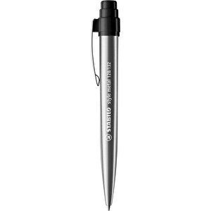 STABILO Style Metal Kugelschreiber , Stabilo, silber/schwarz, Metall, 14,00cm x 1,90cm x 1,50cm (Länge x Höhe x Breite)