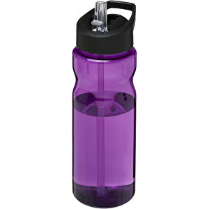 H2O Active® Base 650 Ml Sportflasche Mit Ausgussdeckel , lila / schwarz, PET Kunststoff, 72% PP Kunststoff, 17% SAN Kunststoff, 11% PE Kunststoff, 21,80cm (Höhe)