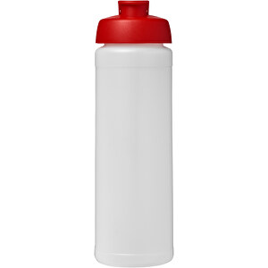 Baseline® Plus 750 Ml Flasche Mit Klappdeckel , transparent / rot, HDPE Kunststoff, PP Kunststoff, 23,60cm (Höhe)