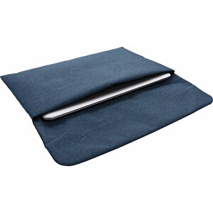 Magnetisch Verschließbares 15.6' Laptop-Sleeve , blau, Polyester, PU, 43,00cm x 1,00cm x 29,00cm (Länge x Höhe x Breite)