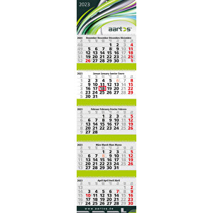 5-Monats-Kalender Grande Wire-O 5 Bestseller Inkl. 4C-Druck , hellgrau-rot, 119,50cm x 33,50cm (Länge x Breite)