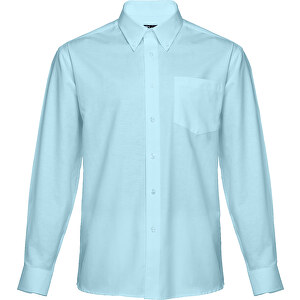 THC TOKYO. Oxford-Hemd Mit Langen Ärmeln Für Männer , hellblau, Baumwolle und Polyester, XL, 80,00cm x 64,00cm (Länge x Breite)