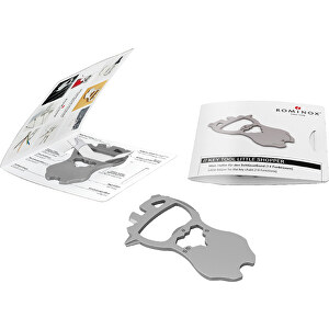 ROMINOX® Key Tool // Little Shopper - 14 Functions (Männchen) , Edelstahl, 5,50cm x 0,20cm x 3,25cm (Länge x Höhe x Breite)