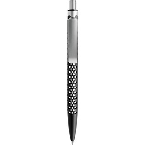 Prodir QS40 PMS Push Kugelschreiber , Prodir, schwarz/silber satiniert, Kunststoff/Metall, 14,10cm x 1,60cm (Länge x Breite)