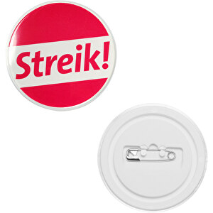 Button, Maxi , weiß, glasklar, PS+PAP, 0,70cm (Höhe)