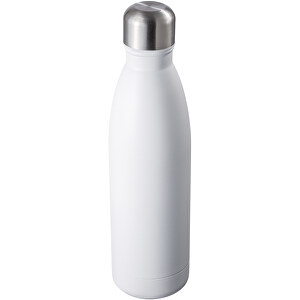 Thermotrinkflasche RETUMBLER-NIZZA , Retumbler, silber, weiß, Edelstahl, Kunststoff, 265,00cm x 43,00cm x 70,00cm (Länge x Höhe x Breite)