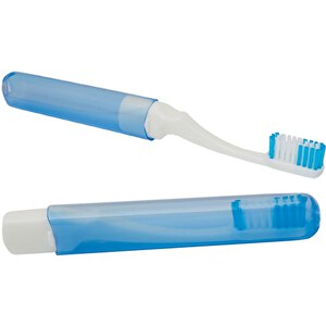 Zahnbürste HYRON , blau, PP, 1,50cm x 2,30cm x 17,50cm (Länge x Höhe x Breite)