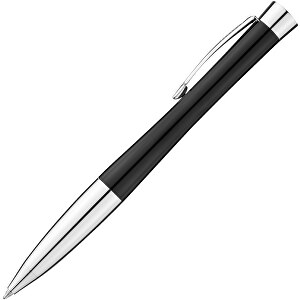 Urban Kugelschreiber , Parker, schwarz, silber, Messing,  Lackiert, 14,00cm (Länge)