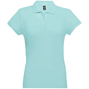 THC EVE. Damen Poloshirt , menthol grün, 100% Baumwolle, S, 60,00cm x 40,00cm (Länge x Breite)