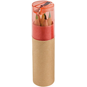 ROLS. Buntstift Schachtel Mit 6 Buntstiften , rot, Karton, 