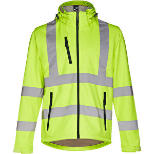 THC ZAGREB WORK. Softshell-Jacke Mit Hoher Sichtbarkeit (Unisex) , gelb hexachrome, Polyester, XXL, 80,00cm x 66,00cm (Länge x Breite)