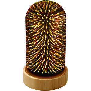 Cosmique Leuchtglocke , mehrfarbig, Pine wood, Glas, 17,00cm (Höhe)