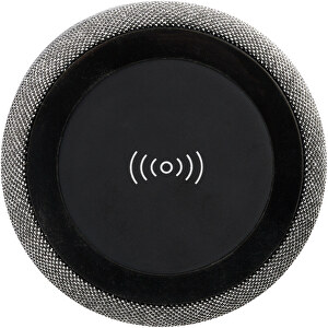 Fiber Bluetooth® Lautsprecher Mit Kabelloser Ladefunktion , schwarz, ABS Kunststoff, 8,00cm (Höhe)