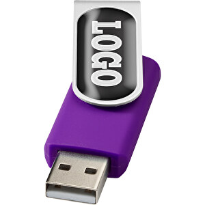 Rotate Doming USB-Stick , lila MB , 1 GB , Kunststoff, Aluminium MB , 5,80cm x 1,90cm x 1,00cm (Länge x Höhe x Breite)