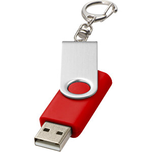 Rotate Mit Schlüsselanhänger USB-Stick , mittelrot MB , 32 GB , Kunststoff, Aluminium MB , 5,80cm x 1,90cm x 1,00cm (Länge x Höhe x Breite)