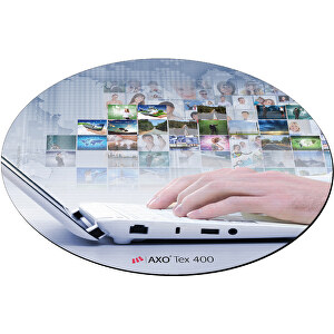 AXOPAD® Mousepad AXOTex 400, 24 X 19,5 Cm Oval, 1 Mm Dick , 4-C Euroskala, Polyestergewebe, Latexcompound strukturiert, 24,00cm x 0,10cm x 19,50cm (Länge x Höhe x Breite)