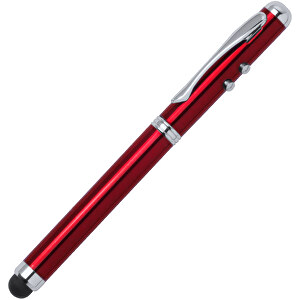 Kugelschreiber Laser Snarry , rot, Metall, 12,30cm (Breite)