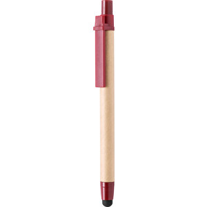 Kugelschreiber Pointer Than , rot, Reclycling Pappe, 13,80cm (Breite)