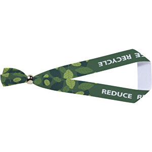 Eek Sublimations-Armband Aus Metall Und Recyceltem PET Kunststoff , Green Concept, weiss, Recyceltes Polyester, 33,00cm x 1,50cm (Länge x Breite)