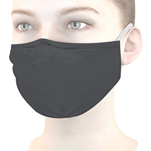 Mund-Nasen-Maske Deluxe , dunkelgrau, Polyester, 21,00cm x 12,00cm (Länge x Breite)