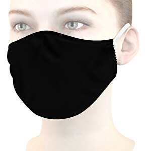 Mikrofaser-Kindermaske , schwarz, 70% Polyester, 30% Polyamid, 17,00cm x 6,00cm (Länge x Breite)