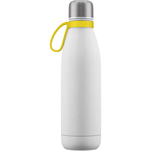 Thermoflasche RETUMBLER-NIZZA CORPORATE , Retumbler, weiss, gelb, Edelstahl, Kunststoff, 26,50cm (Höhe)