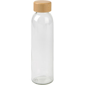 Glas-Flasche DEEPLY , braun, transparent, Glas / Bambus, 23,00cm (Höhe)