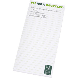 Desk-Mate® 1/3 A4 Recyclelter Notizblock , Green Concept, weiß, Recyceltes Papier, 80 g/m2, Recyclingkarton, 280 g/m2, 21,00cm x 0,60cm x 9,90cm (Länge x Höhe x Breite)