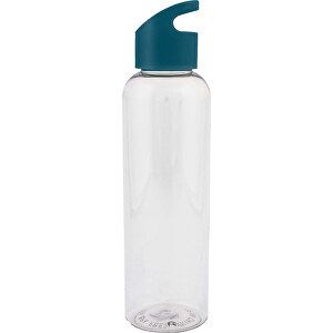 Loop Flasche Transparent R-PET 600ml , transparent türkis, R-PET, 25,60cm (Höhe)