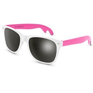 SunShine Cheers Glänzend - UV 400 , Promo Effects, weiß/pink, Rahmen aus Polycarbonat und Glass aus AC, 14,50cm x 4,80cm x 15,00cm (Länge x Höhe x Breite)