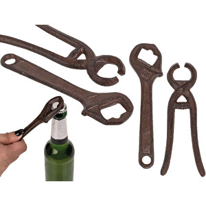 Flaschenöffner Werkzeug Rustikal Aus Metall , , 17,50cm x 1,20cm x 5,00cm (Länge x Höhe x Breite)