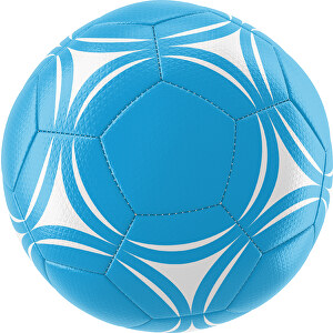Fußball Platinum 32-Panel-Matchball - Individuell Bedruckt Und Handgnäht , himmelblau / weiß, PU, 4-lagig, 