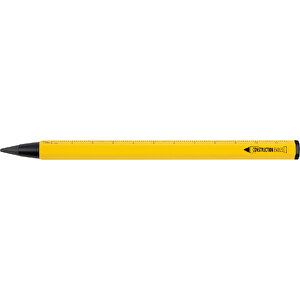 TROIKA Multitasking-Bleistift CONSTRUCTION ENDLESS , Troika, gelb, Aluminium, Metall, 14,70cm x 1,00cm x 1,00cm (Länge x Höhe x Breite)