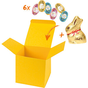 ColorBox Lindt - Gelb , Lindt, gelb, Pappe, 5,50cm x 5,50cm x 5,50cm (Länge x Höhe x Breite)