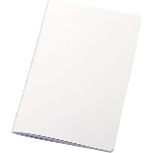 Fabia Notizbuch Mit Cover Aus Crush Papier , weiß, Crush Papier, Recyceltes Papier, 20,50cm x 12,30cm (Länge x Breite)