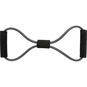 8-Form Fitnessband Im Etui , anthrazit, TPR, 24,00cm x 2,20cm x 11,00cm (Länge x Höhe x Breite)