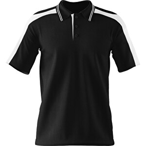 Poloshirt Individuell Gestaltbar , schwarz / weiß, 200gsm Poly / Cotton Pique, XS, 60,00cm x 40,00cm (Höhe x Breite)