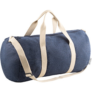 DENIM BAG. Sporttasche , blau, Recycelte Denim. Baumwolle, 1,00cm (Höhe)